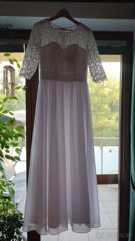 NOVÉ svadobné čipkované šaty - 7