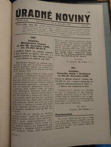Úradné noviny 1940, knižnica snemu SR, Slovenský štát - 7