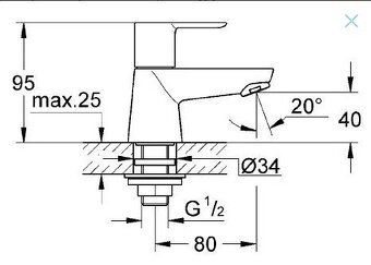 Batéria Grohe BauLoop 2042200 - 7