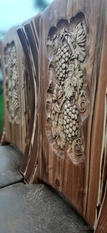 Drevený stôl 160×90 +6 stolićkov do vinnice - 7