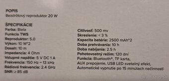 BT reproduktor Sound Buddy 20W, nepoužívaný - 7