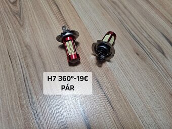 LED T10/ W5W aj ine LED, Adaptery H7 a ine - 7