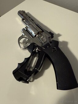 Airsoft Revolver Dan Wesson 4" Silver MB-S GNB CO2 6mm - 7