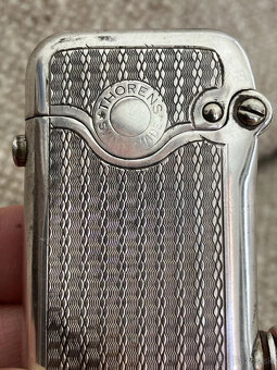 Briquet Essence Thorens Argent Massif Bijoux Mecan Benzínový - 7