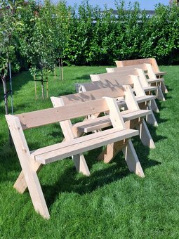 Drevená lavička/lavica do záhrady - 7