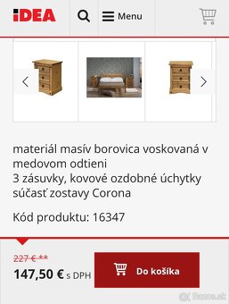 Skriňa a stolík-masív borovica - 7