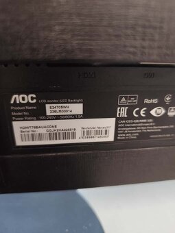 Monitory 2ks - AOC LCD E2470SWH - 7