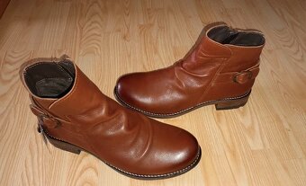 Hnedé nové členkové kožené čižmy 5th Avenue, v.40 - 7