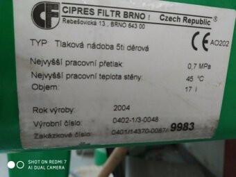 Použité odsávací a filtrační zařízení FILTR CARM, r. v. 2004 - 7