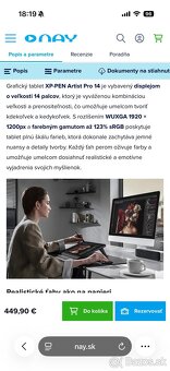 Grafický tablet Artist Pro 14 - 2.gen ÚPLNE NOVÝ ZABALENÝ - 7