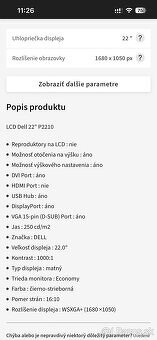 monitor DELL 22" - 7