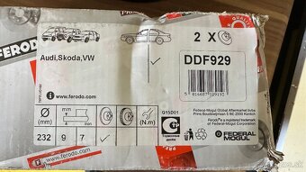 Brzdove kotuce sada Ferodo DDF929 Audi, Skoda, VW - 7