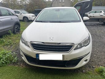 Peugeot 308 1.2 i 81kw, r.11/2015, klima, poškozen motor - 7