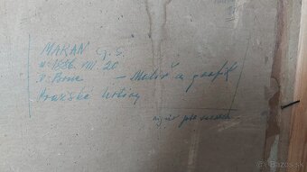 Predám starú olejomalbu na sololite sig. Maran G.S. Pražské - 7