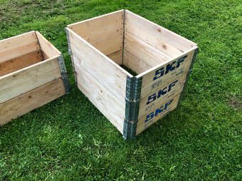 Paletové ohrádky, drevené vyvýšené záhony - 7