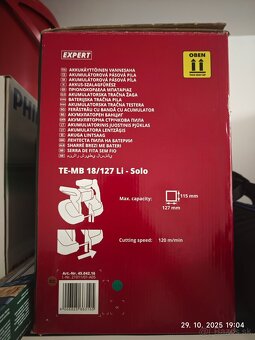 Ručná aku pásová píla Einhell TE-MB 18/127 - 7