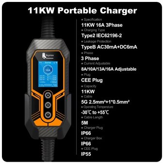 Predám NOVÚ nabíjačku WALLBOX 11kW/16A na EV a PHEV TYP2 - 7
