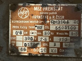 Predám veľký elektromotor s prevodovkou - 7