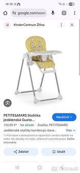 Stolička jedálenská detska PETITE&MARS  Gusto - 7