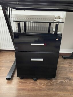 Sklenený pracovný stôl rohový - 7