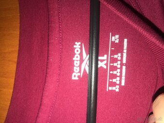 REEBOK originál bordo pánske tricko XL - 7