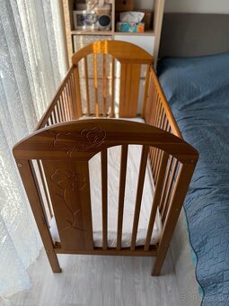 Drevená detská postielka z masívu - 7