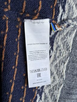 Vlnený sveter Fjallraven Ovik Knit Sweater M Dark Navy - 7