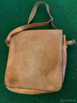 Stará vojenská koženná brašňa - 7