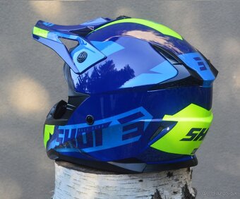 SHOT MX ATV ENDURO prilba modrá žltá - 7