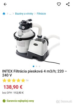 Piesková filtrácia INTEX - 7