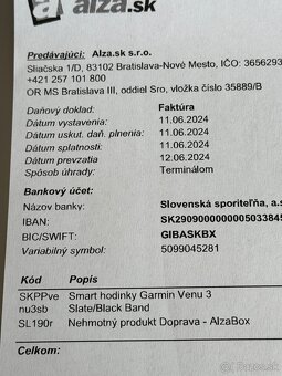Garmin Venu 3 Black - len odskúšané, rok záruka - 7