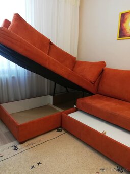 Rozkladací gauč s úložným priestorom v top stave - 7