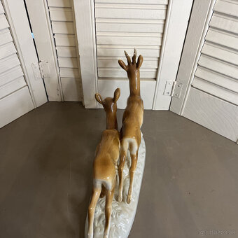 Porcelanová soška royal dux srnky - 7