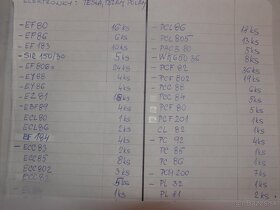 Elektrónky cca 500 kusov+21TE31,pätice,relé,konektory - 7