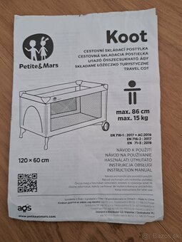 Petite&Mars cestovná postieľka Koot Lion Grey - 7