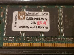 4x RAM: DDR3 1x1GB, DDR 2x1GB, DDR 256MB SO-DIMM +2x vadné - 7