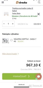 Detsky nabytok - komoda, skrina, prebalovaci pult, box - 7