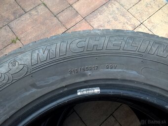 4 ks LETNÉ 215/65 R17 99V MICHELIN cca 5 mm LEN 19,99 €/kus - 7