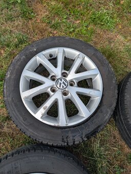 Elektróny VW R16 5x112 + Zánovné Letné Pneu - 7