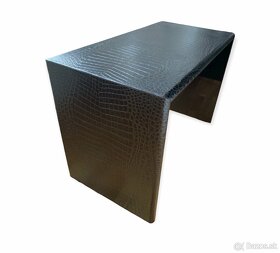 FENDI CASA luxusní kůží potažený stůl (reliéf krokodýl) - 7