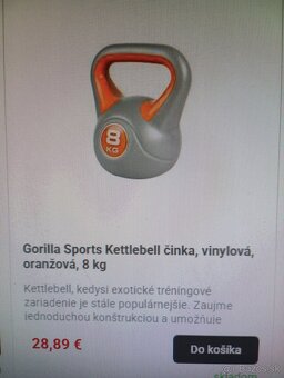 Plastový/cementový KETTLEBELL GORILLA SPORT 10 kg - NOVÝ - 7
