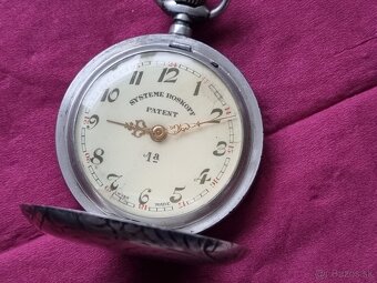 Veľké,strieborné vreckové hodinky. - 7