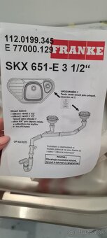 FRANKE Drez rohový SKX 651 E 960 x 500mm nerez - 7