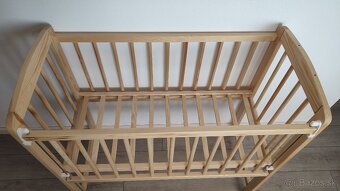 Borovicová detská postieľka k posteli 90x40 - 7