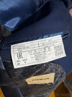 Tmavomodrý pánsky oblek- komplet set - 7