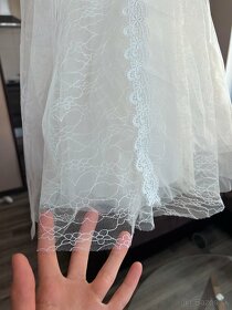 Nenosené Krásne vílie svadobné šaty s čipkou a glitrami - 7