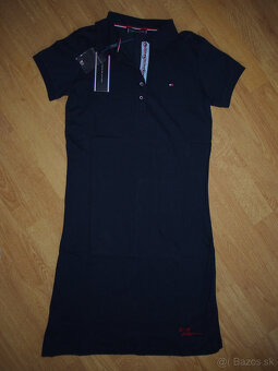 Tommy Hilfiger dámske tmavomodré/čierne polo šaty - 7