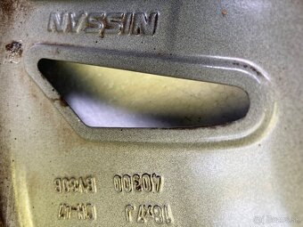 Originál hliníkové disky Nissan R18 + letné pneu - 7