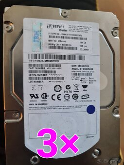 3,5" 15kRPM IBM HDD rôzne -- 139GB SAS / 300GB FCAL - 7