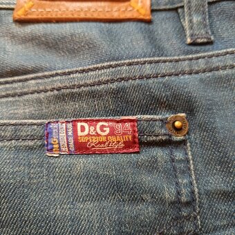 Dolce & Gabbana vintage rovné modré džínsy široké baggy 33 - 7